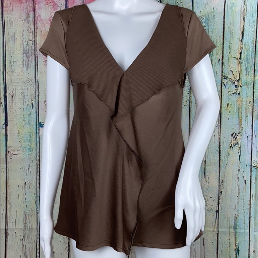 Anthropologie Meadow Rue Cascade Ruffle Top